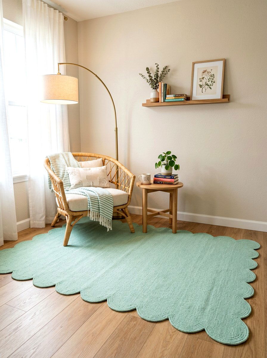 Scalloped Edge Rug - 30 frilly bedroom ideas