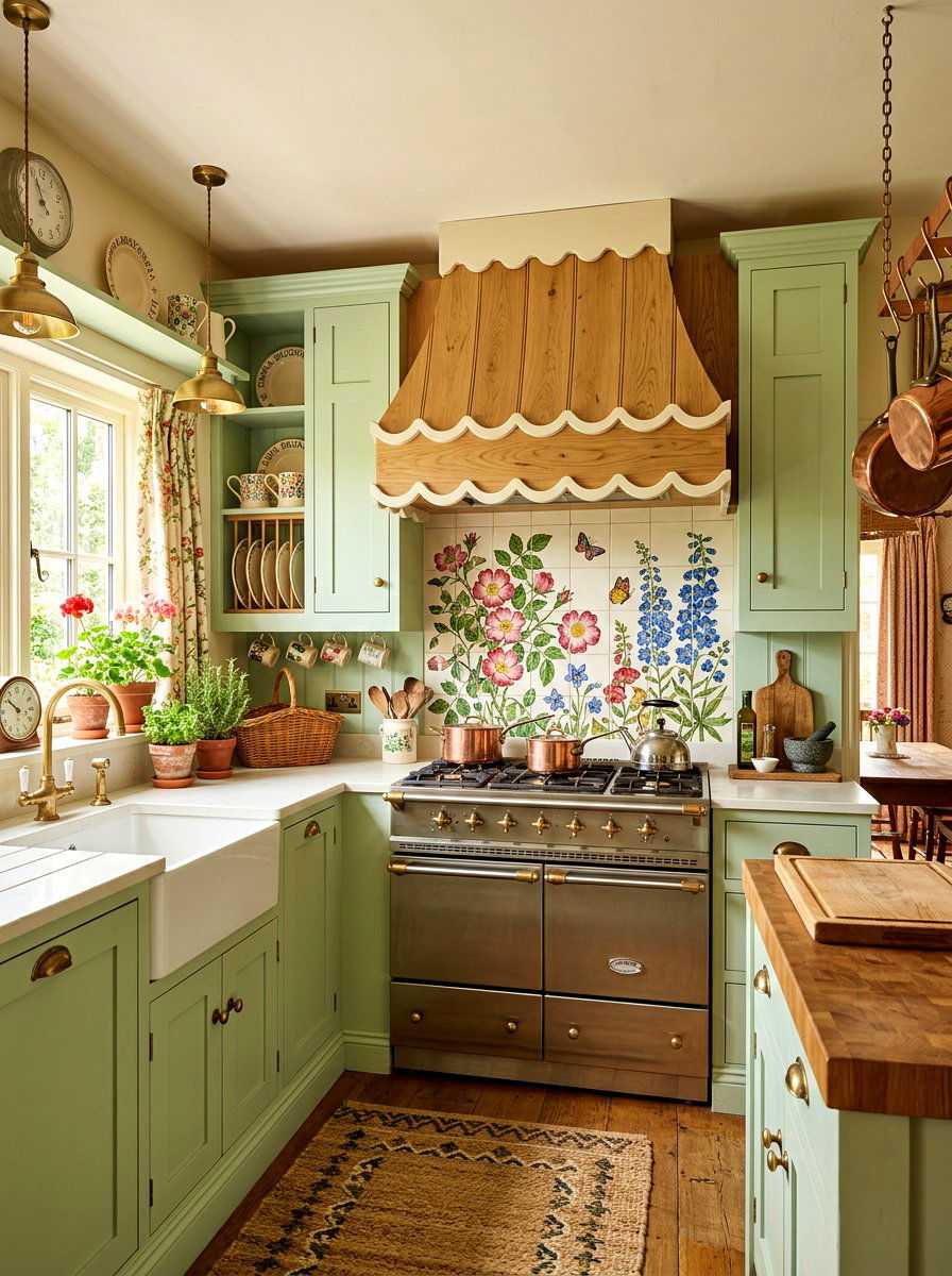 Scalloped Edge Wood Hood - 30 paneled range hood ideas