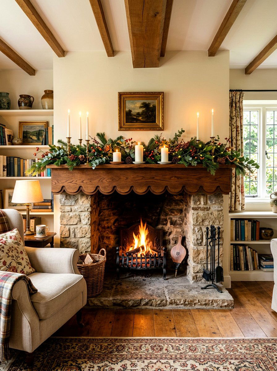 Scalloped Fireplace Mantle Shelf - 30 scalloped shelf ideas