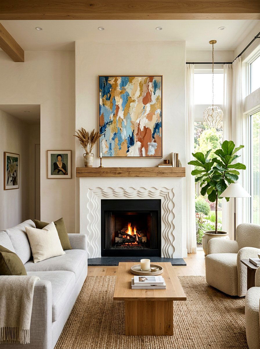 Scalloped Fireplace Surround - 30 scalloped decor ideas