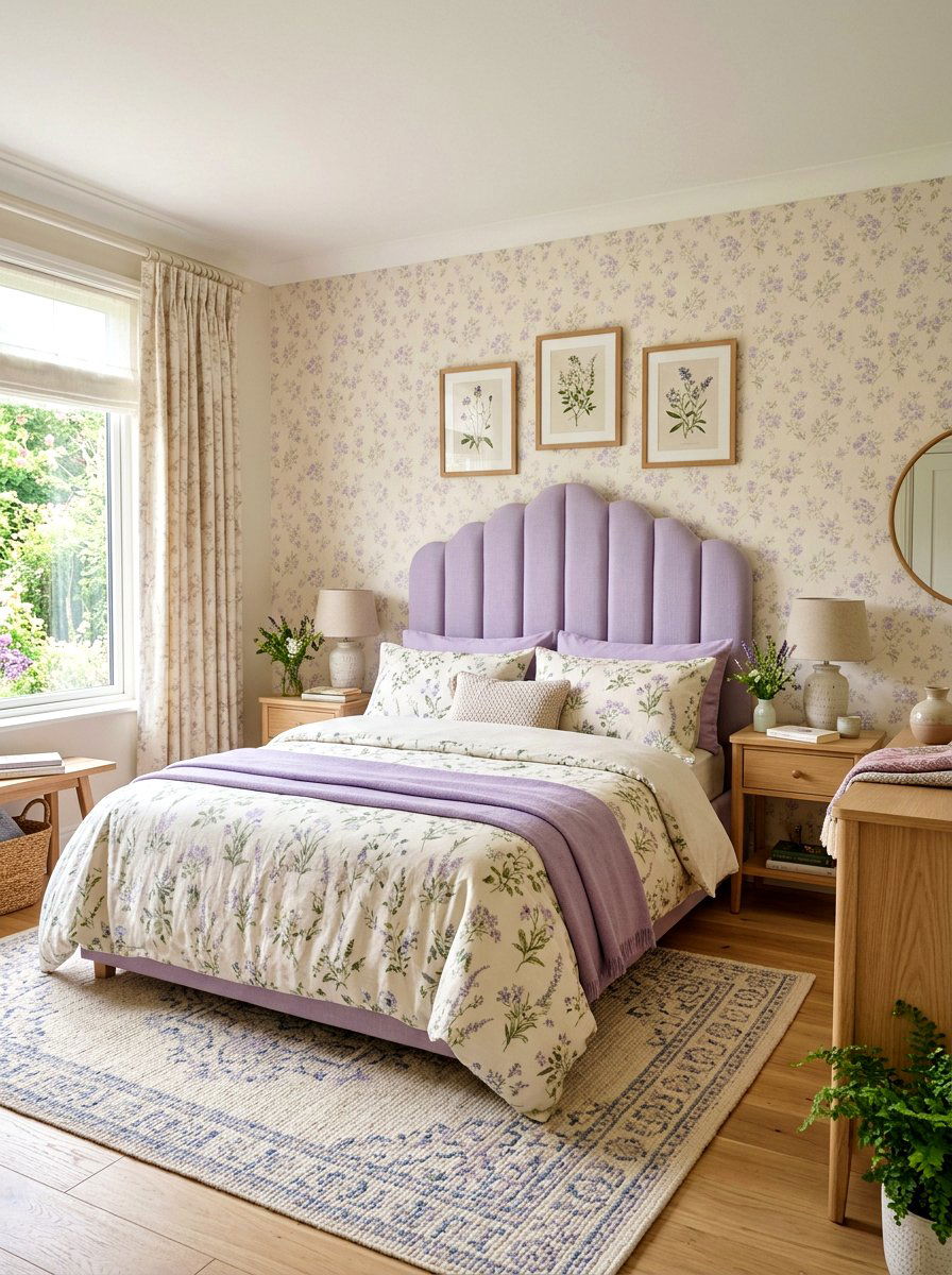 Scalloped Fluted Headboard - 30 fluted headboard ideas