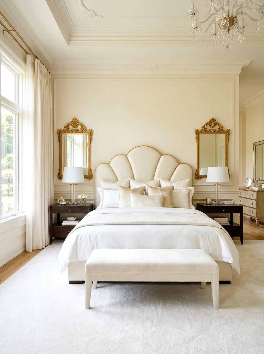 Scalloped Headboard With Gold Trim - 30 scalloped headboard ideas