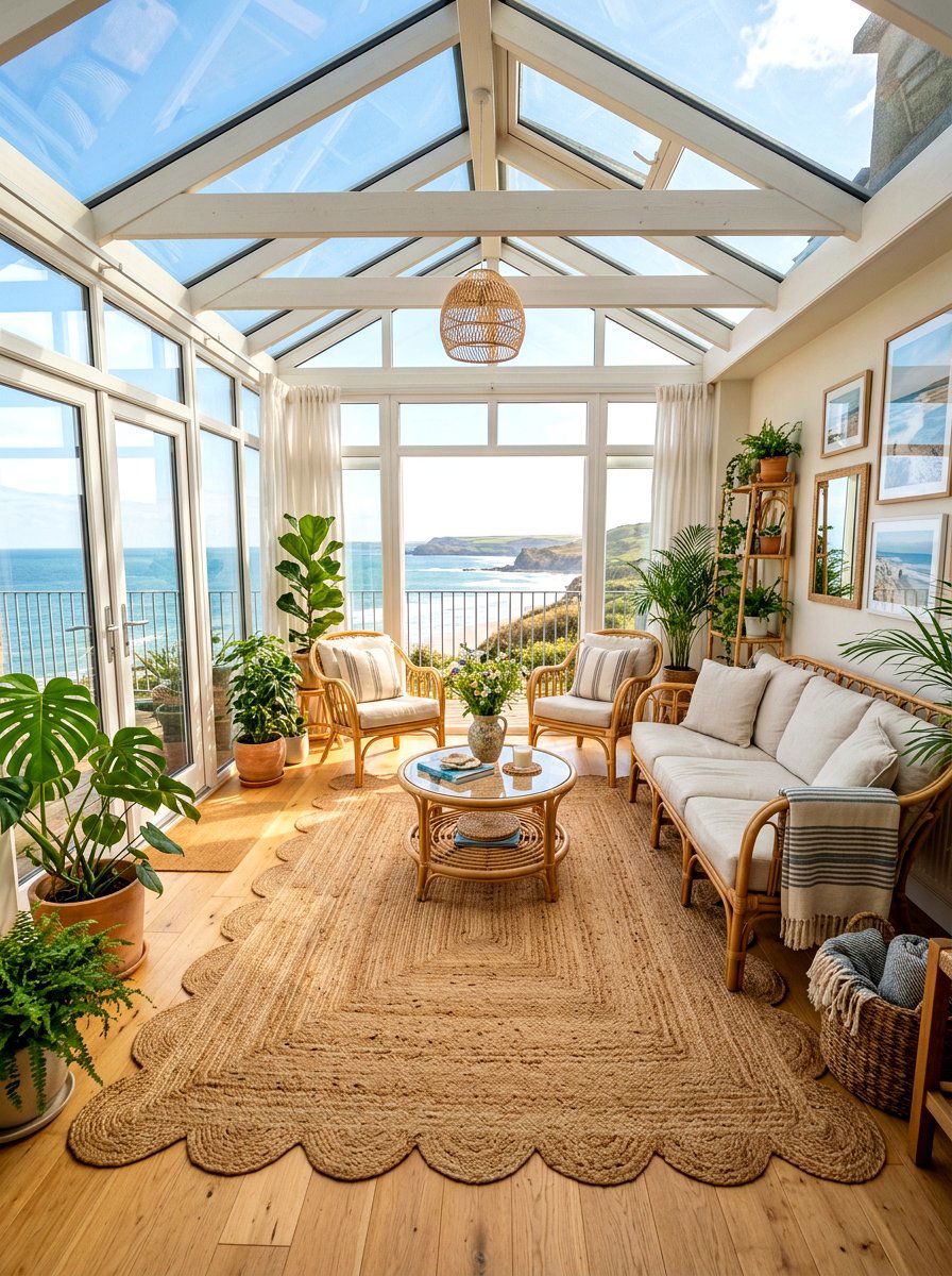 Scalloped Jute Rug - 30 scalloped decor ideas
