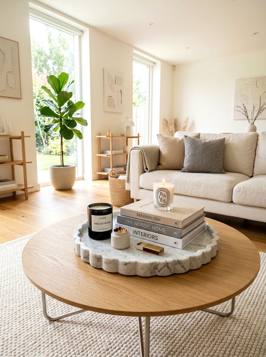 Scalloped Marble Tray - 30 scalloped decor ideas