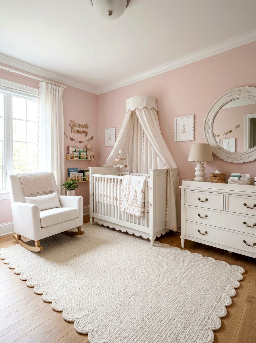 Scalloped Nursery Decor - 30 old money nursery ideas