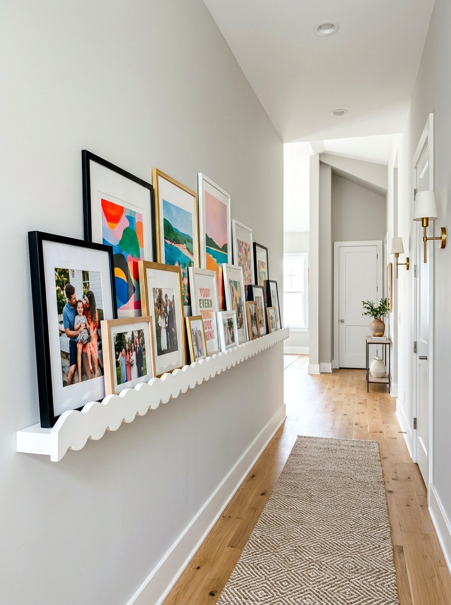 Scalloped Picture Ledge - 30 scalloped shelf ideas