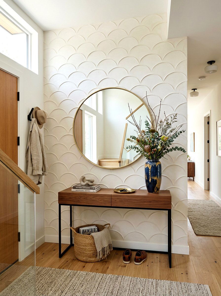 Scalloped Plaster Pattern - 30 plaster wall ideas