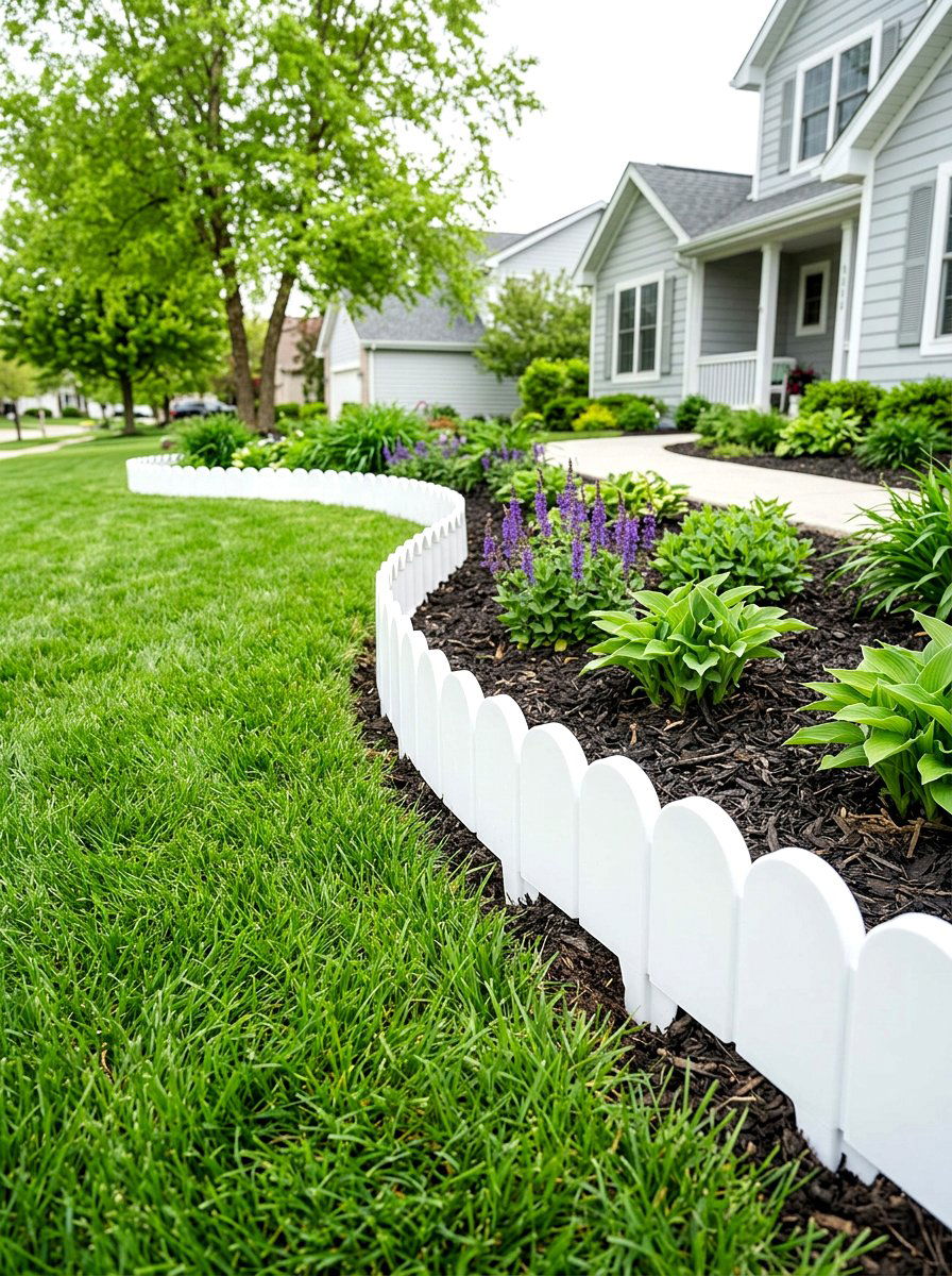 Scalloped Plastic Border - 30 flower bed edging ideas