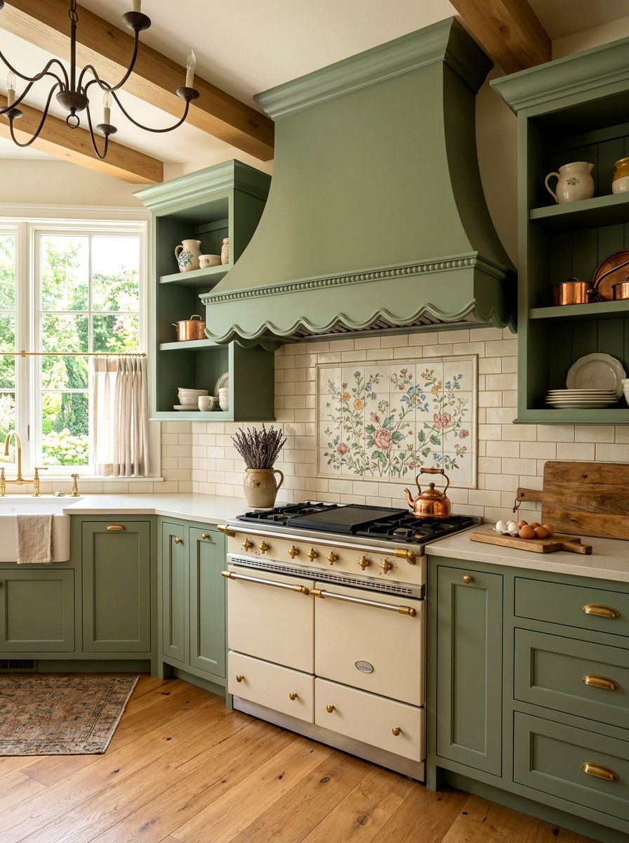 Scalloped Range Hood - 30 range hood design ideas
