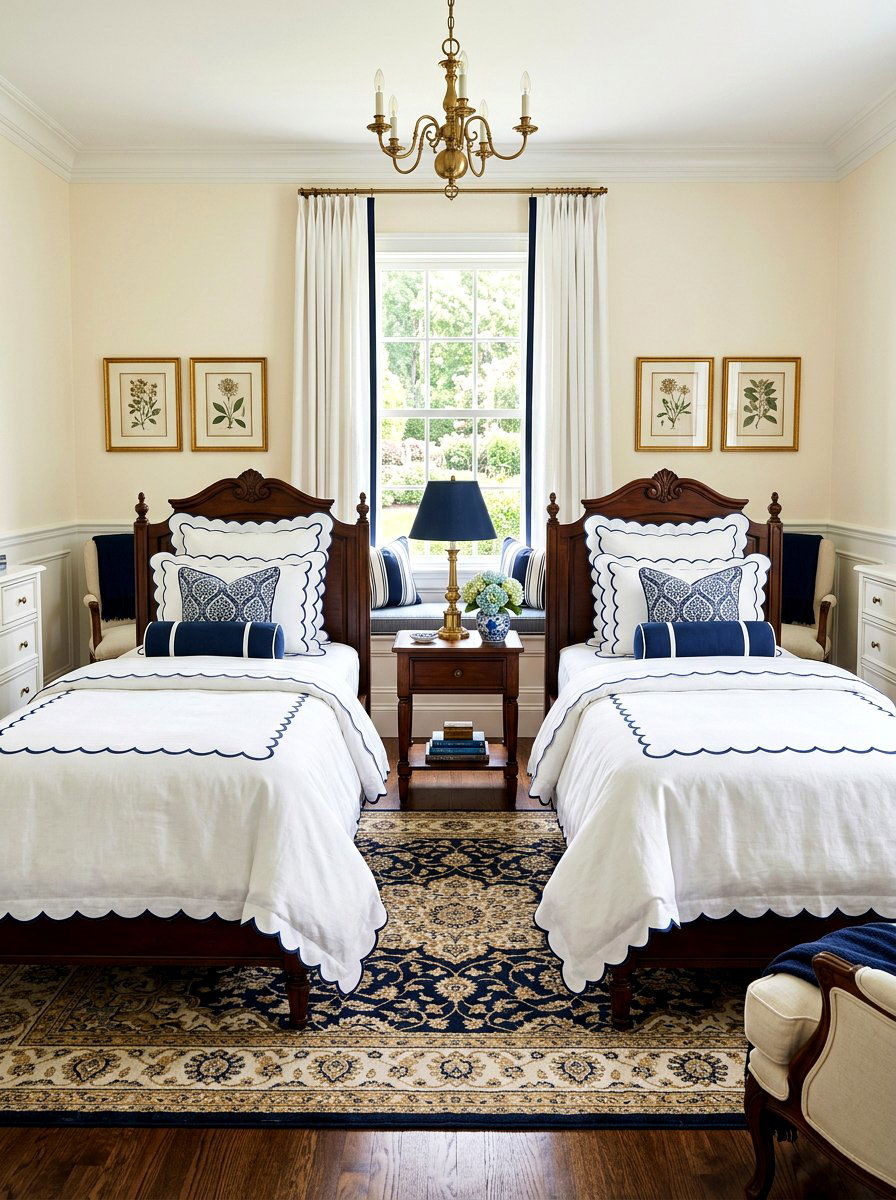 Scalloped Ruffle Bedding Classic Bedroom - 30 romantic ruffle bedroom ideas