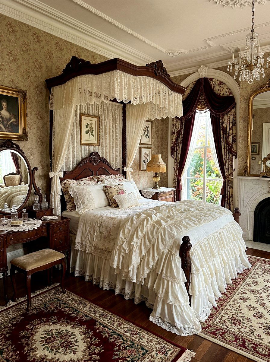 Scalloped Ruffle Bedspread - 30 scalloped bedding ideas
