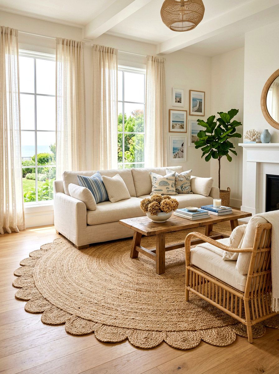 Scalloped Rug - 30 scalloped decor ideas