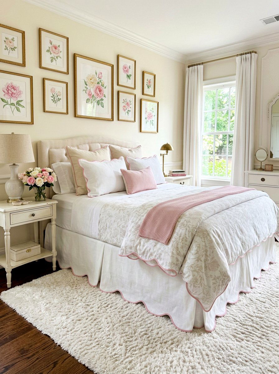 Scalloped Skirted Bed - 30 skirted bed ideas