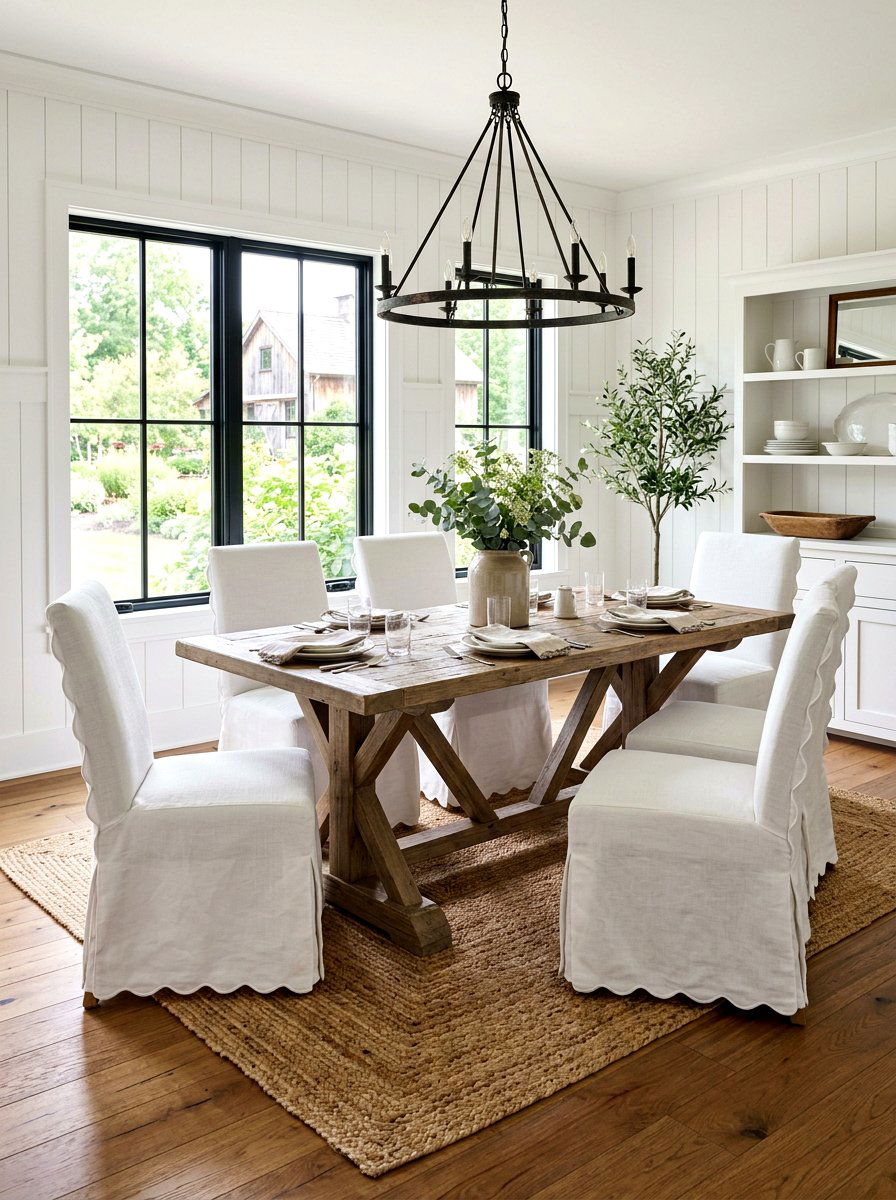 Scalloped Slipcover Dining Chair - 30 scalloped dining chairs ideas