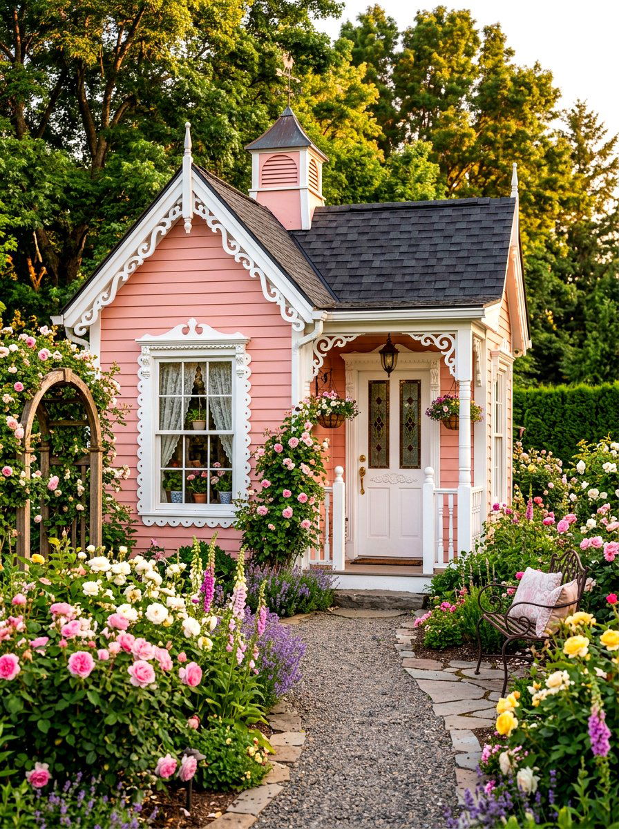 Scalloped Victorian Window Trim - 30 shed window trim ideas