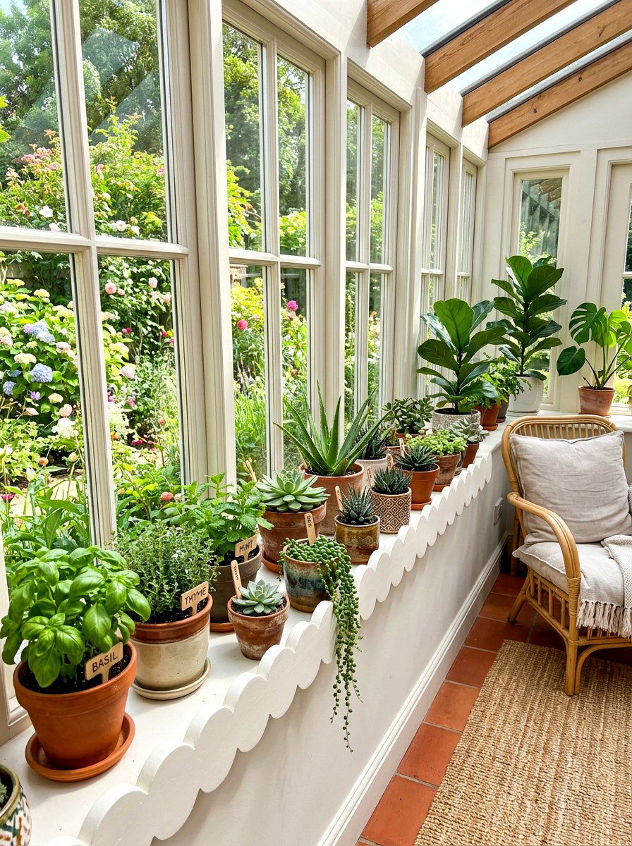 Scalloped Window Sill Shelf - 30 scalloped shelf ideas