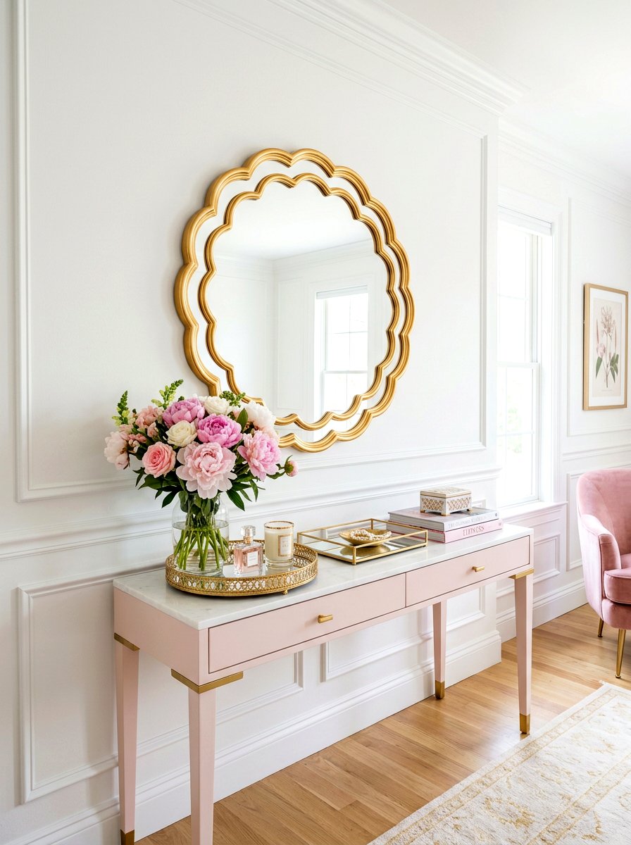 Scalloped edge mirror - 30 entry mirror ideas