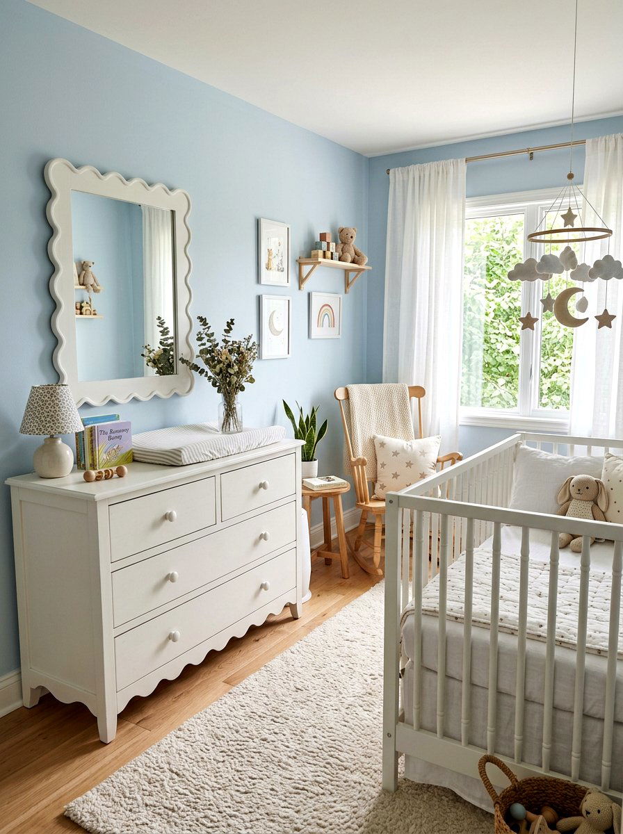Scalloped edge nursery - 30 soft traditional nursery ideas
