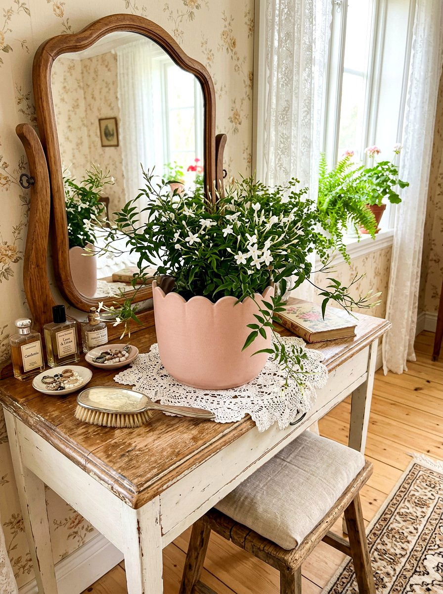 Scalloped edge planter - 30 painted flower pot ideas