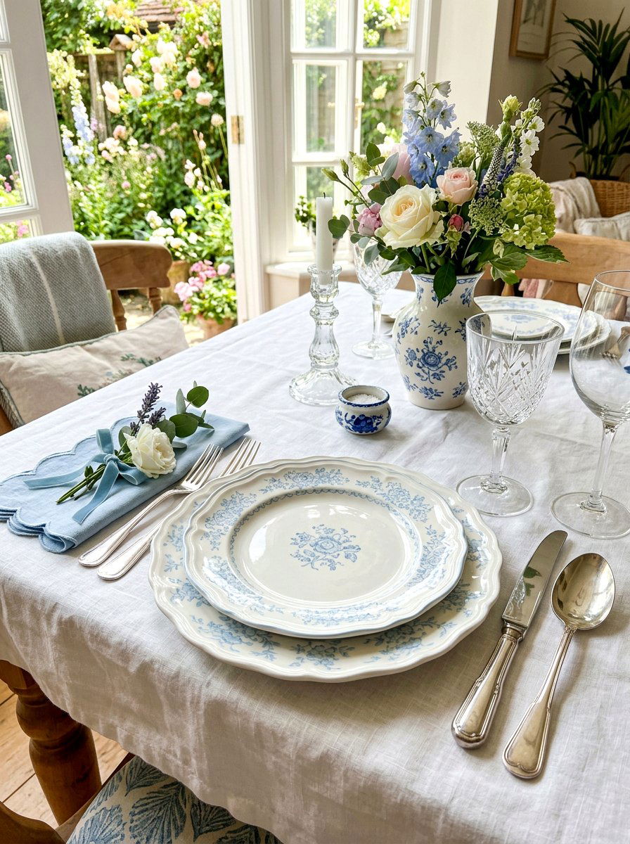 Scalloped edge plate - 30 neutral tablescape ideas