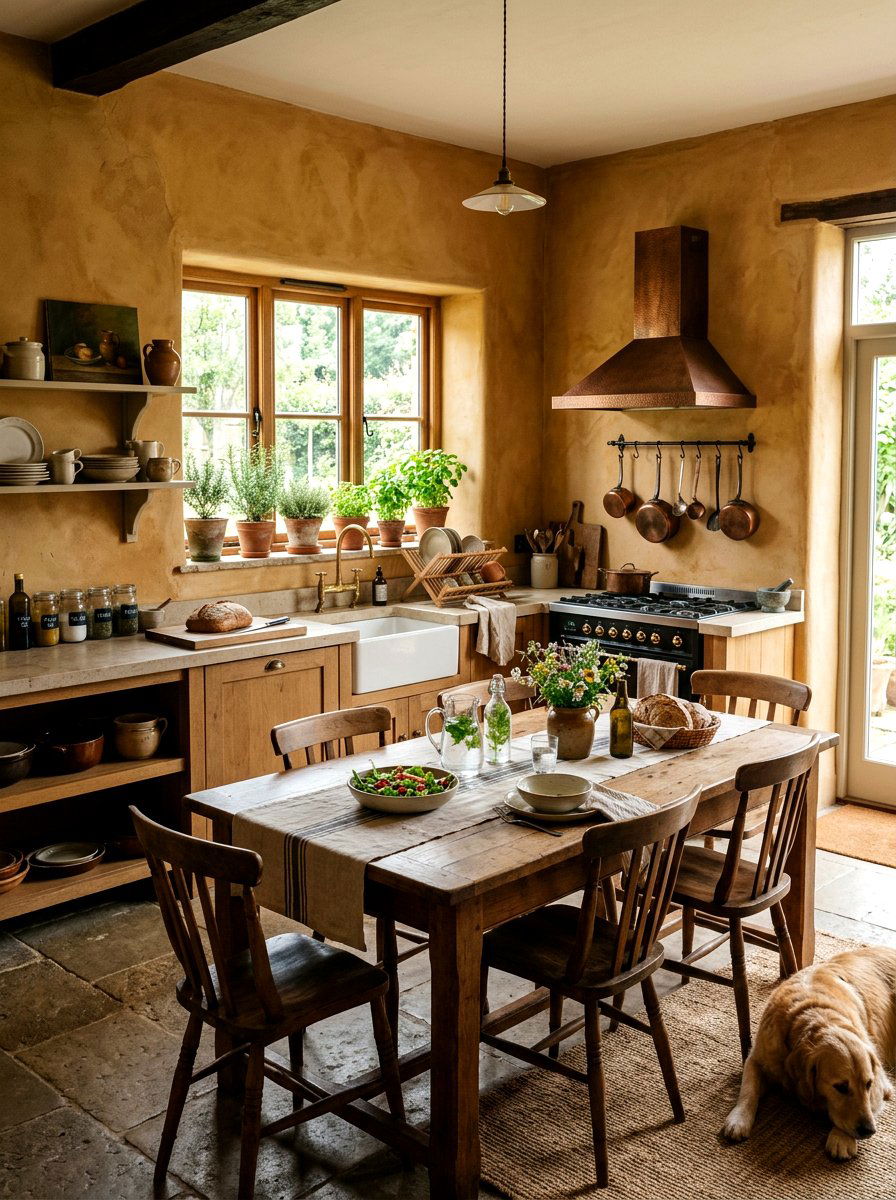 Scalloped edge plate wall - 30 plate wall kitchen ideas