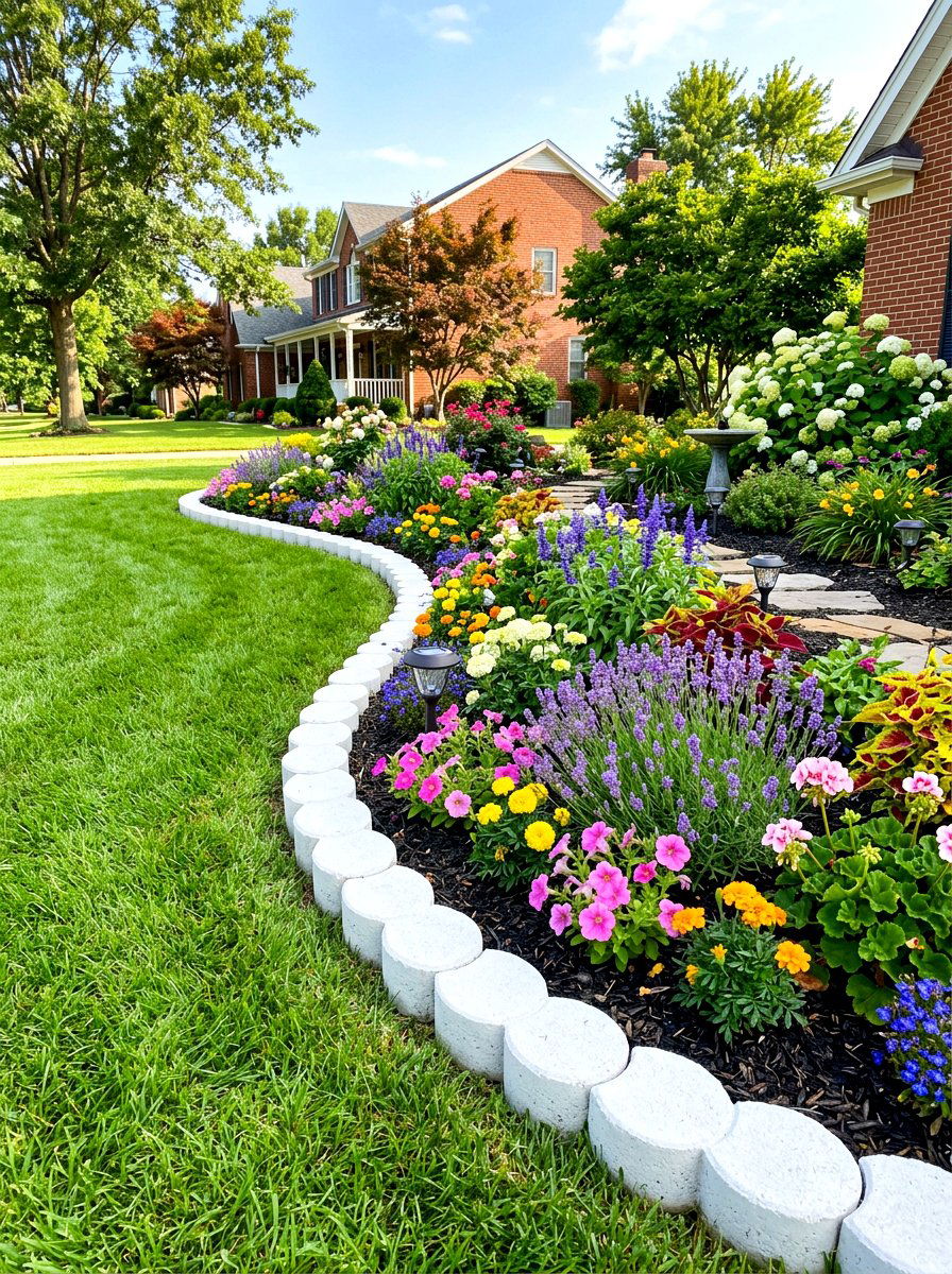 Scalloped garden edge - 30 garden edging ideas