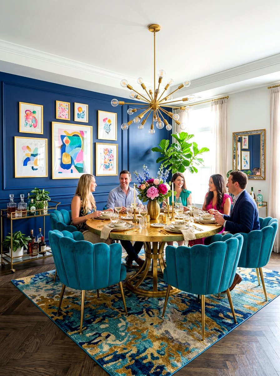 Scalloped pleat velvet chair - 30 pleated dining chair ideas