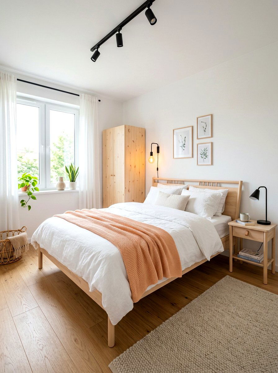 Scandi Apricot Bedroom - 30 apricot bedroom ideas