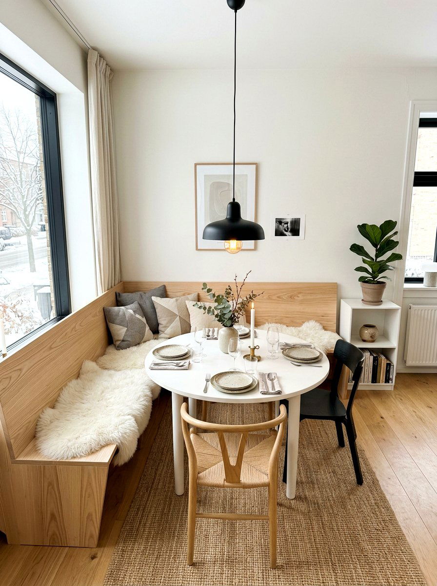 Scandi Banquette Seating - 30 banquette dining room aesthetic ideas