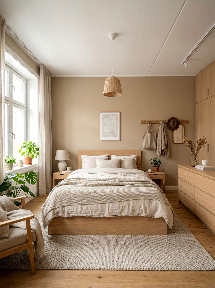 Scandi Beige Bedroom - 30 cream and beige bedroom ideas