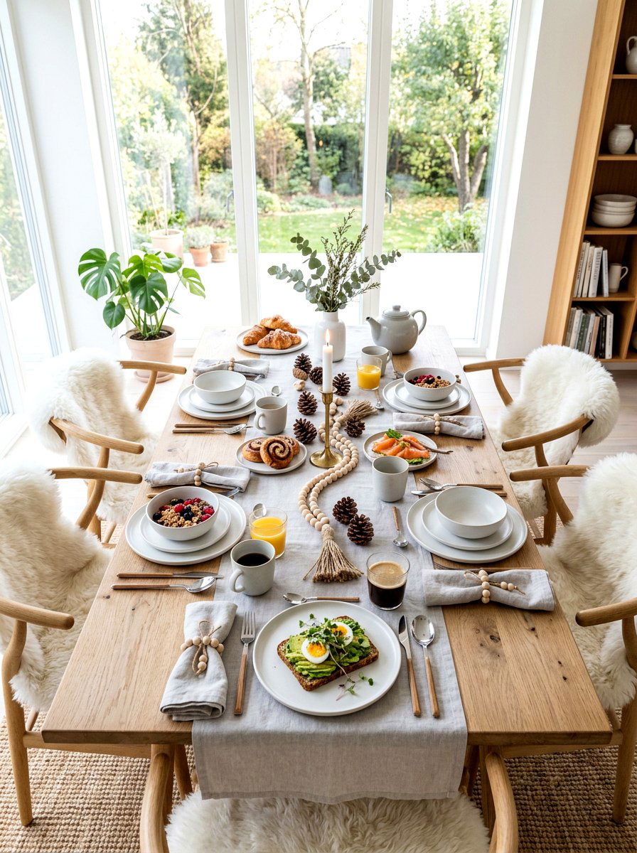 Scandi Brunch Decor - 30 brunch tablescape ideas