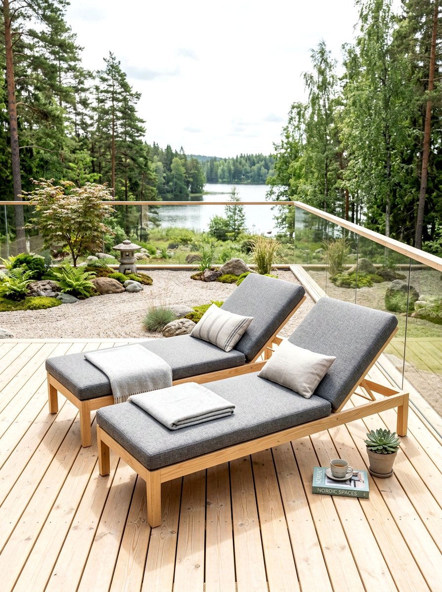 Scandi Chaise Pair - 30 chaise pair patio ideas