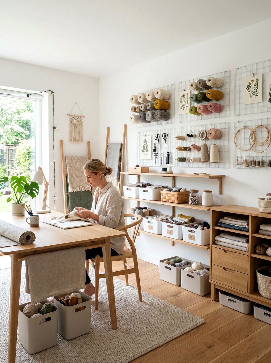 Scandi Craft Room - 30 craft room ideas