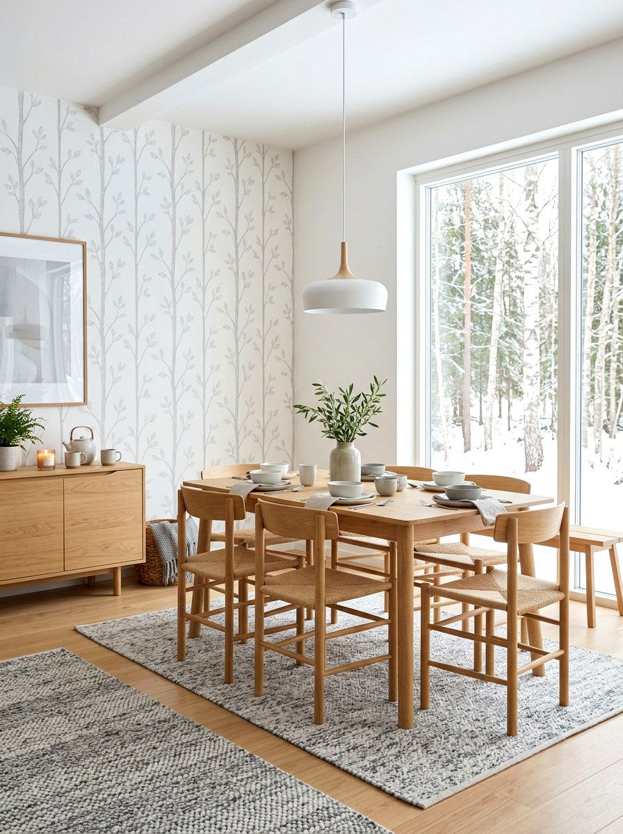 Scandi Dining Room Wallpaper - 30 dining room wallpaper ideas