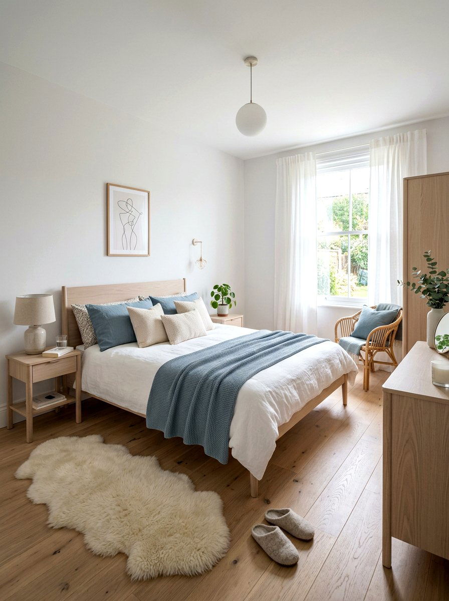 Scandi Dusty Blue Bedroom - 30 dusty blue bedroom ideas