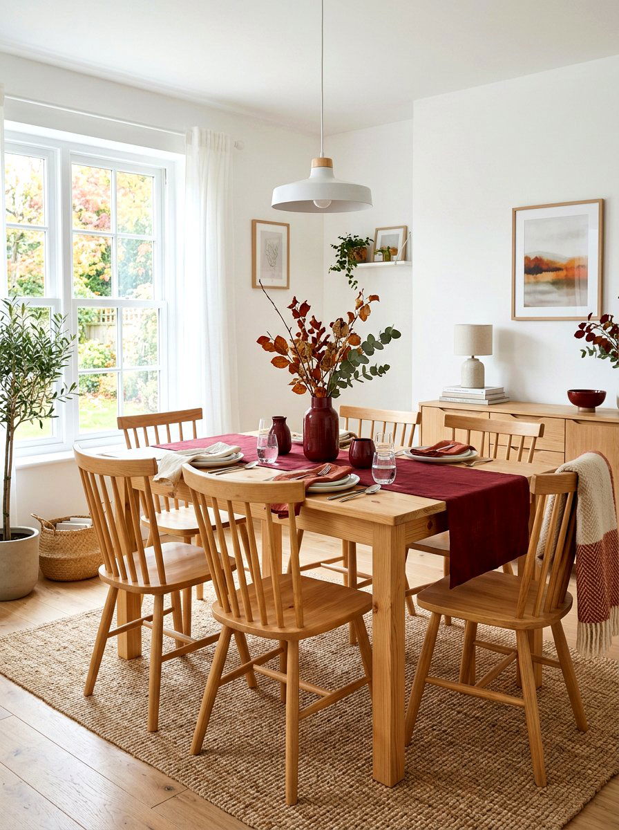 Scandi Fall Dining Room - 30 oxblood fall dining room ideas
