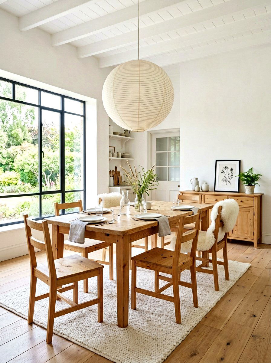 Scandi Farmhouse Dining Room - 30 farmhouse dining room ideas