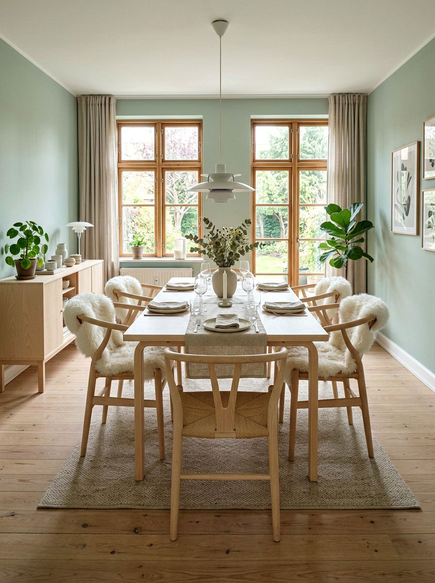 Scandi Green Dining Room - 30 green dining room ideas