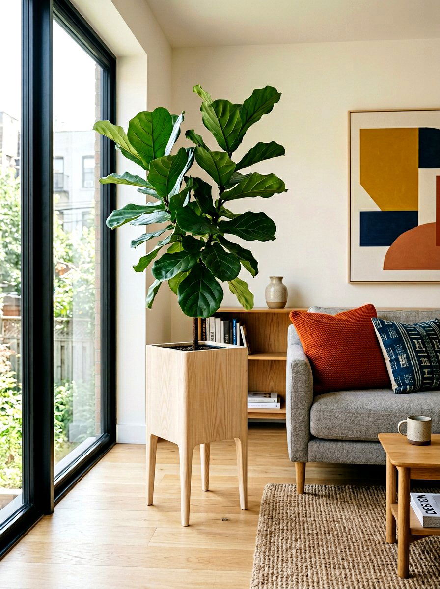 Scandi Light Wood Planter - 30 wooden planter ideas