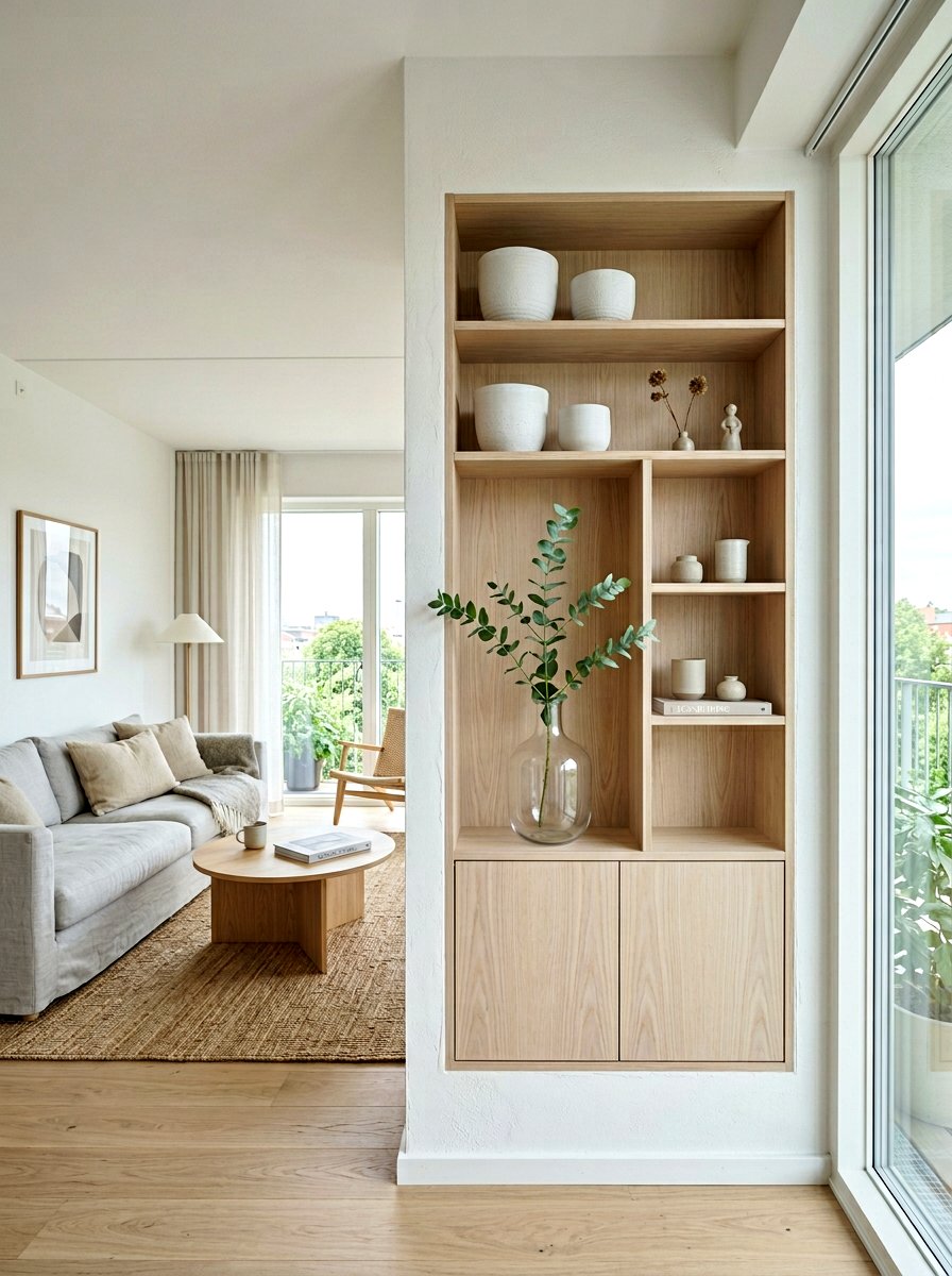 Scandi Minimalist Niche - 30 niche shelf styling ideas