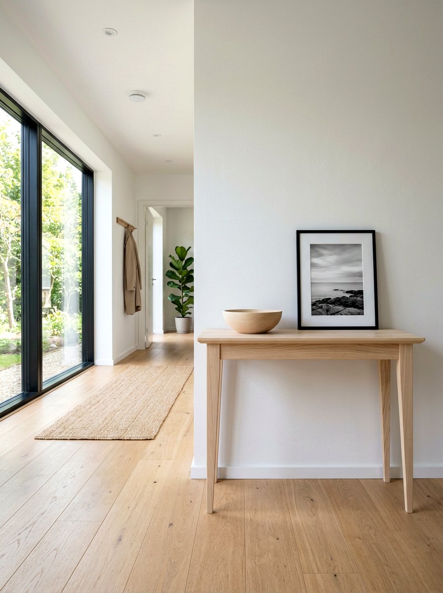 Scandi Minimalist Table - 30 small foyer table ideas