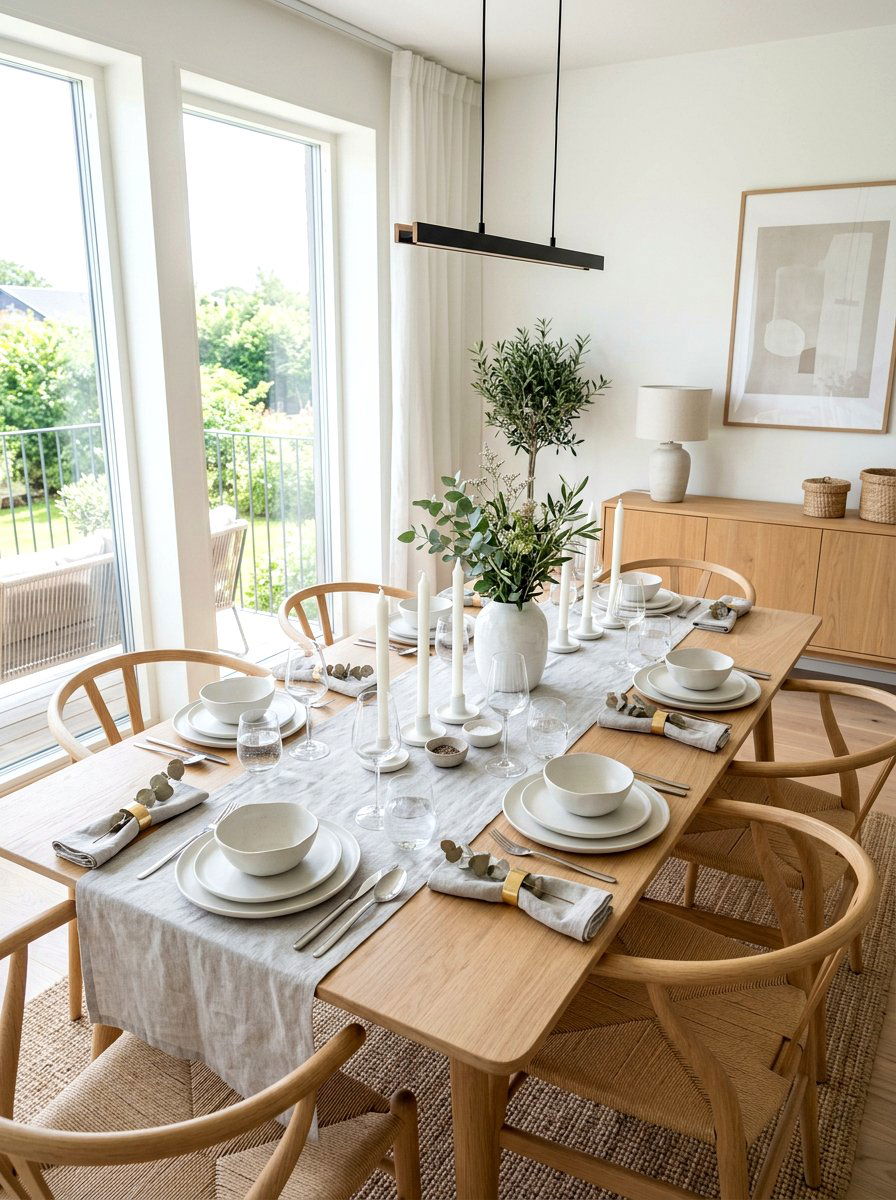 Scandi Neutral Table - 30 collected tablescape ideas aesthetic