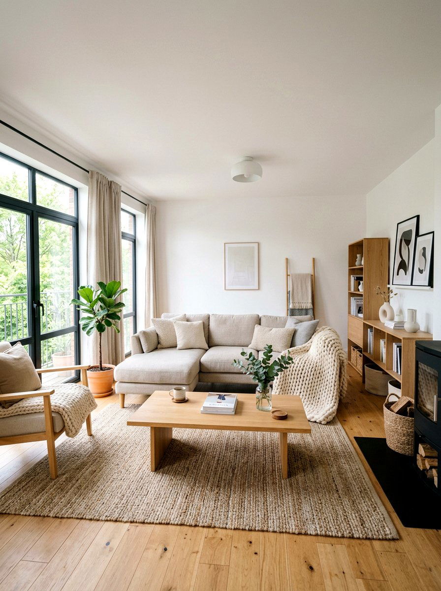 Scandi Oatmeal Living Room - 30 oatmeal living room ideas