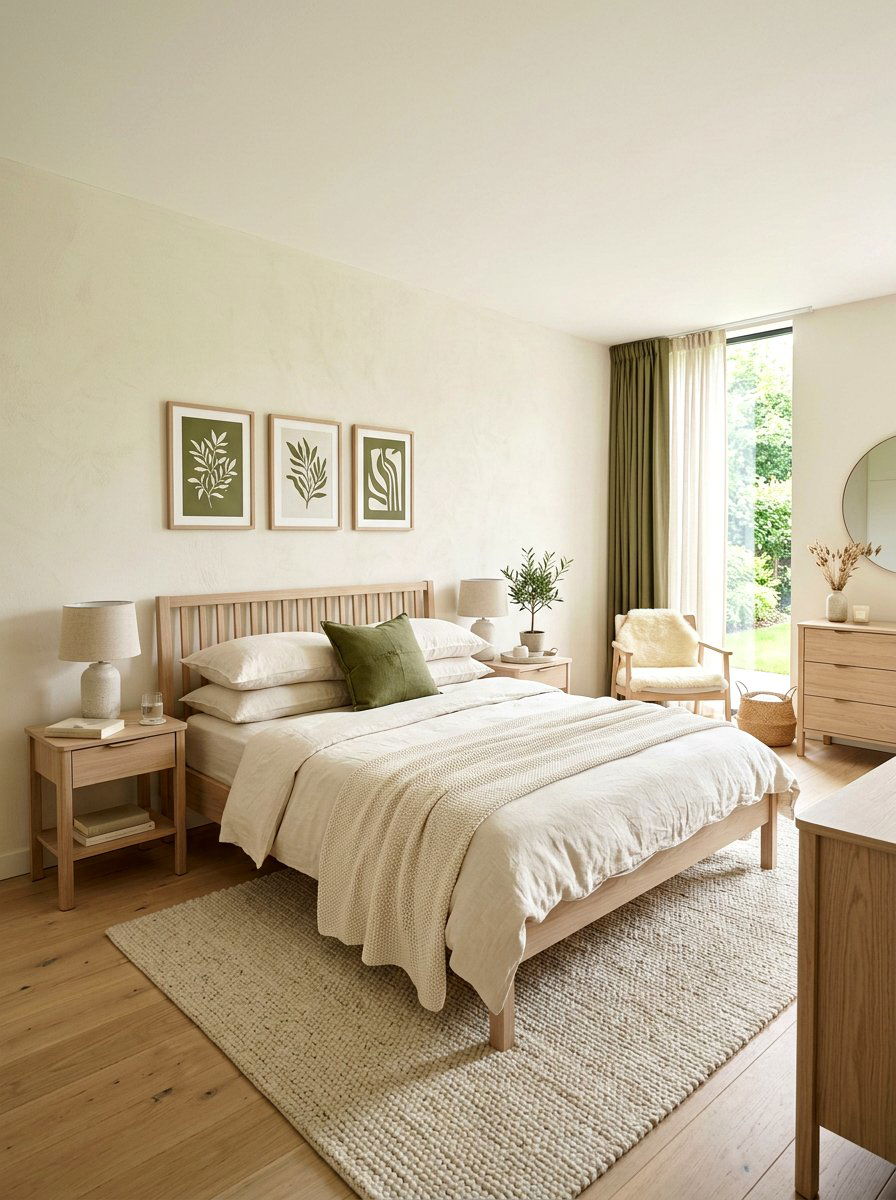 Scandi Olive And Cream Bedroom - 30 olive and cream bedroom ideas