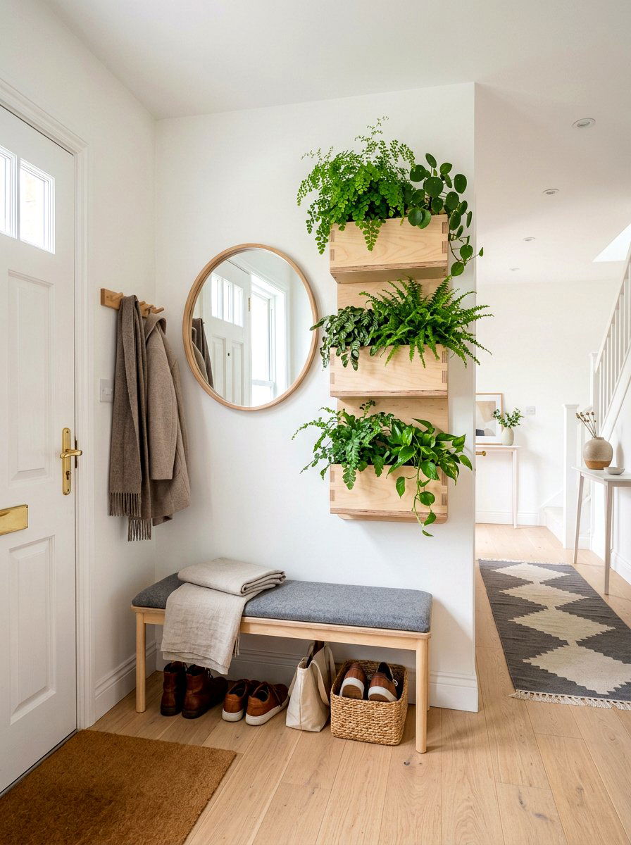 Scandi Plywood Pocket Planter - 30 wall planter entryway ideas