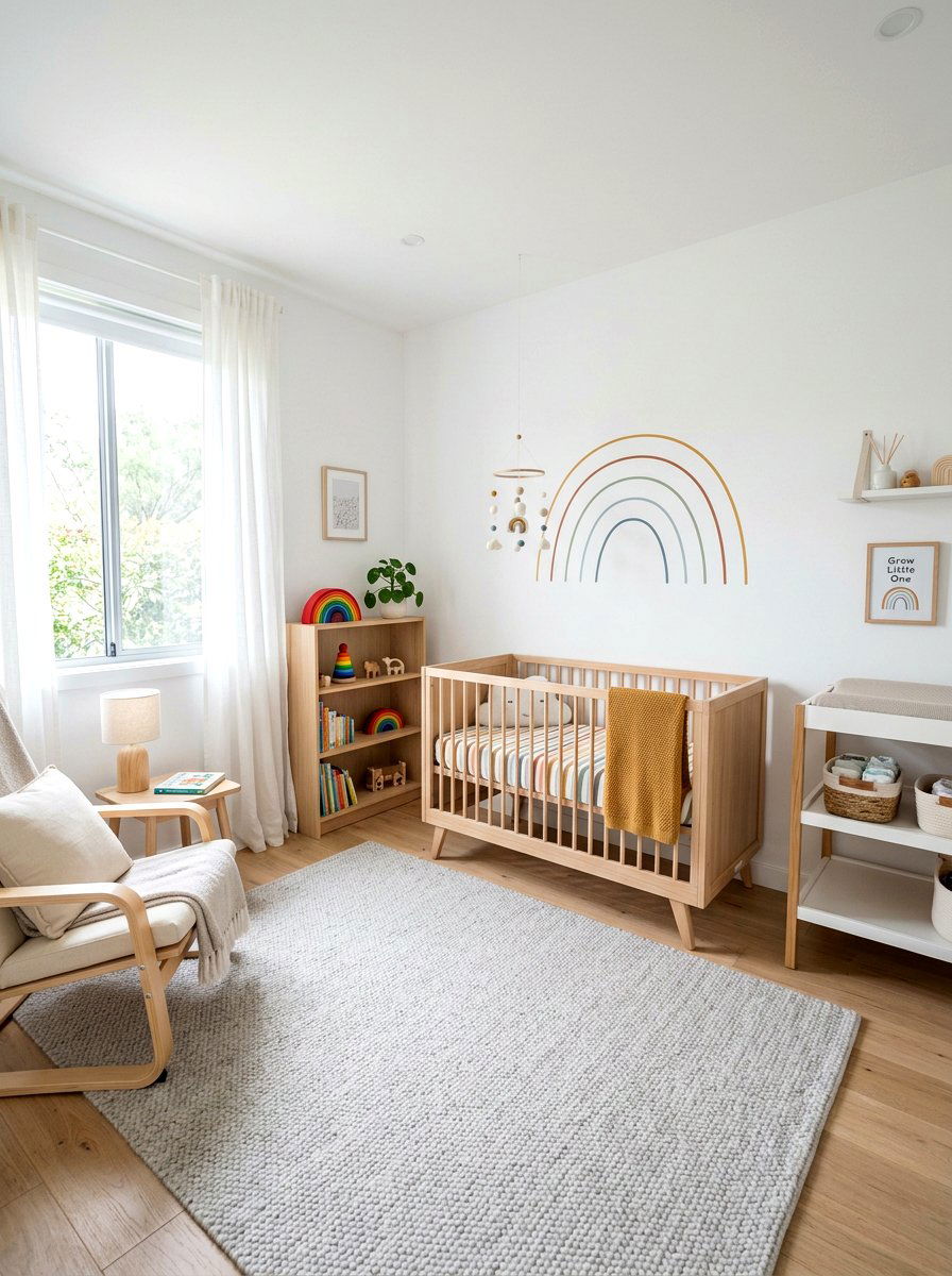 Scandi Rainbow Nursery - 30 rainbow nursery ideas