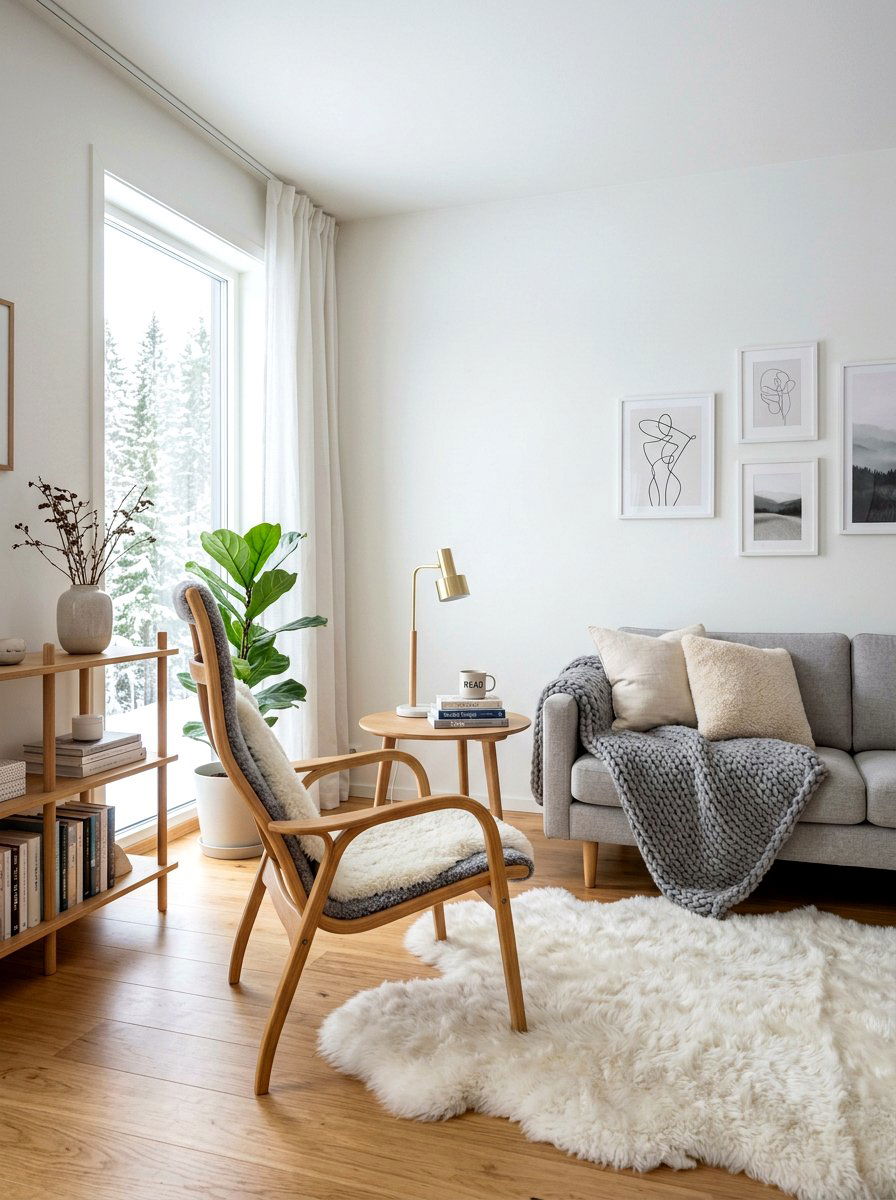 Scandi Reading Lounge - 30 reading room aesthetic ideas