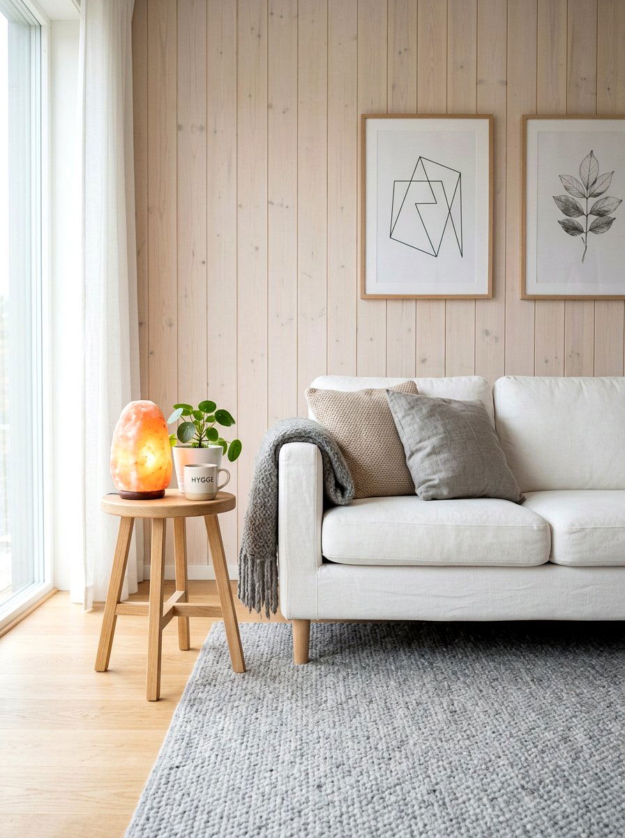 Scandi Salt Lamp Interior - 30 salt lamp corner ideas