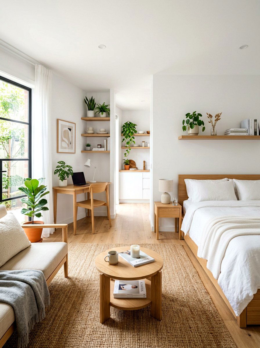 Scandi Style Alcove Studio - 30 alcove studio apartment ideas