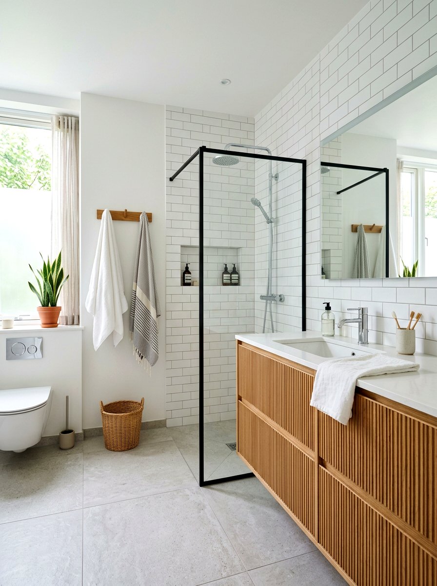 Scandi Style Bathroom - 30 fluted vanity bathroom ideas